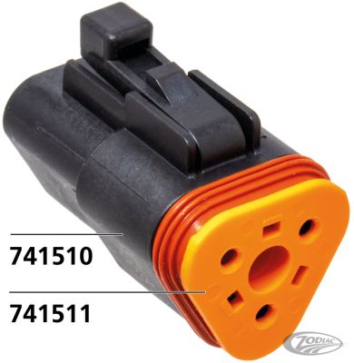 741510 - DEUTSCH 3 Pole black socket housing