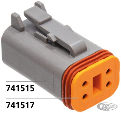 741515 - DEUTSCH 4 Pole grey socket housing