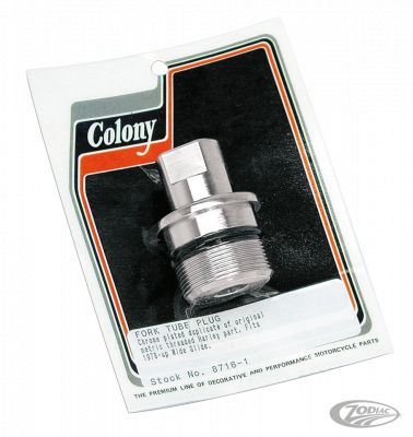 741824 - COLONY Fork Tube Plug Wideglide BT78-up, Each