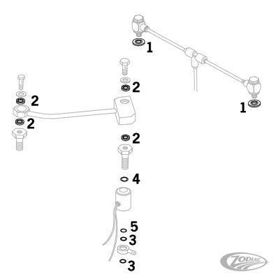 742459 - JAMES 6pck Sealing washer Front FLT+FLHR 94-up