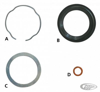 742468 - JAMES 6pck Wire Retaining Ring Fork Oil Seal