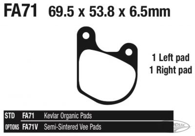 743001 - EBC Brake Pads FX/XL 77- Front
