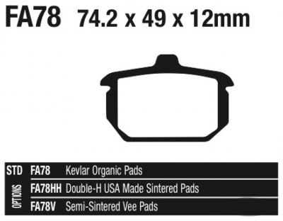 743003 - EBC sintered Brake Pads FL/FX/XL 82-up
