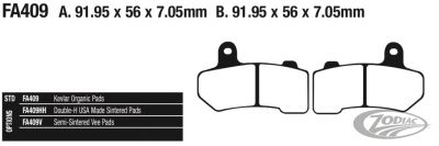 743014 - EBC Brake Pads VRSC06-17 FLH/T08-18