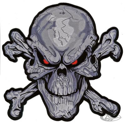 745253 - LeThaL ThReaT RED EYE SKULL LG PATCH