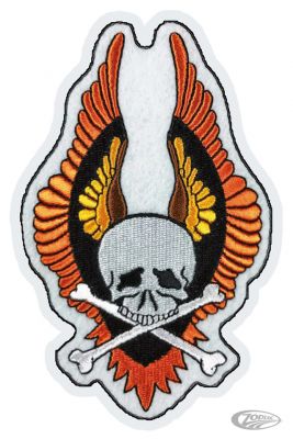 745279 - LeThaL ThReaT WING SKULL VINTAGE SERIES PATCH 4IN X 5.
