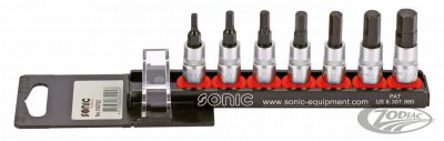 745604 - SONIC 1/4" Socketbitset Hex inch sizes 7pc on