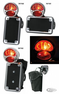 747100 - No School Choppers NSC 28 taillight w/vertical lic.mount