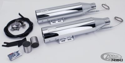 749843 - MCJ Royal Slip-Ons FLHC/FLDE21-Up Chrome