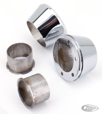 749986 - MCJ End Caps Race 90 Tapered Chrome