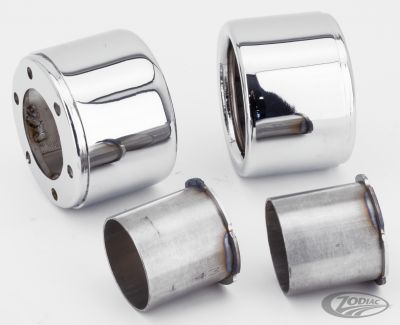 749988 - MCJ End Caps Race 90 Straight Chrome