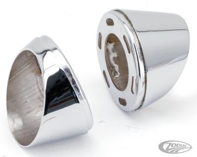 749990 - MCJ End Caps Race 90 Tapered Slash Chr