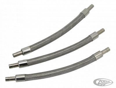 751166 - GZP 9" braided stainless hose w/pipe ends