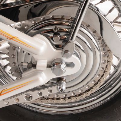 751656 - KUSTOM TECH K-Tech rear Drum brake w/chrome fins