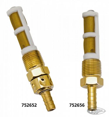 752656 - KUSTOM TECH Polished brass 3/8"NPT fuel line adapter