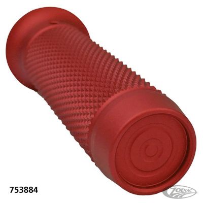 753884 - BRASS BALLS Knurled Moto Grips Red HD cable