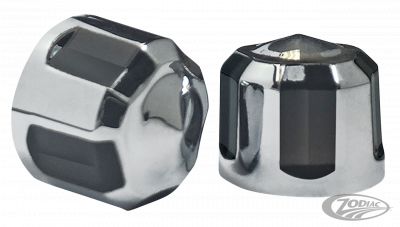 754147 - CIRO 3D Diamond Crown BOLT CAP 5/16" Chr blk 6Pc