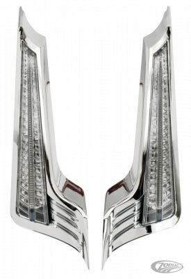 754195 - CIRO 3D Saddlebag chr fillers w/lghts FLHX10-13