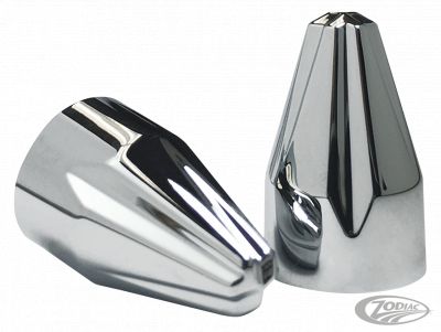 754249 - CIRO 3D Fluted Spike Bolt Cap Kit for M8 Chrome