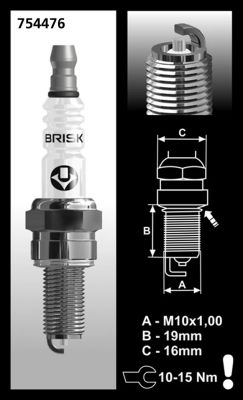 754477 - 4Pck Brisk AR10C Spark Plug