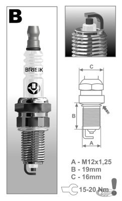 754484 - 4PCK Brisk BR14YC Spark plug