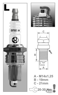 754485 - Each Brisk LR17YC-1 Spark plug
