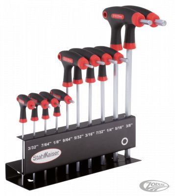 754711 - GZP 10Pc T-Grip allen wrench set 3/32