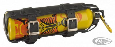 757023 - Texas Leather Black Holder with Aluminum Drink Bottle