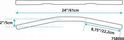 758066 - Zodiac Custom Products ZCP FLAT DRAG - CHROME DIMPLED