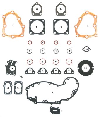 758733 - V-Twin Copper Head Gaskets WL39-52 G39-73