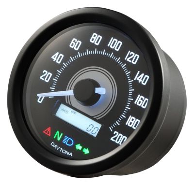 769406 - DAYTONA Velona 60mm Speedo 200KM/H Black
