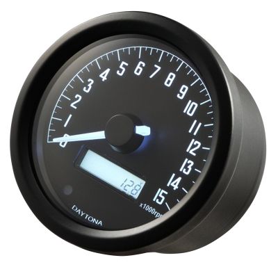 769411 - DAYTONA Velona 60mm Tacho 15.000RPM Black B