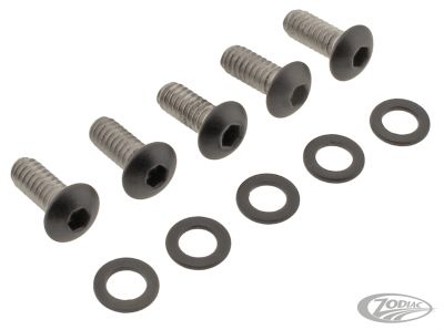 770419 - screws4bikes Derby Cover Bolts Matt Blk ST19-Up