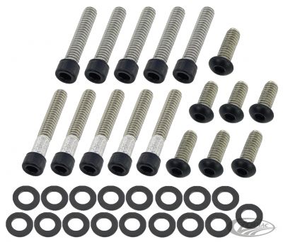 770472 - screws4bikes Prim. Cover Bolts Matt Blk FLH/T85-98