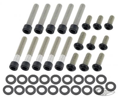 770473 - screws4bikes Prim. Cover Bolts Matt Blk FLH/T99-06