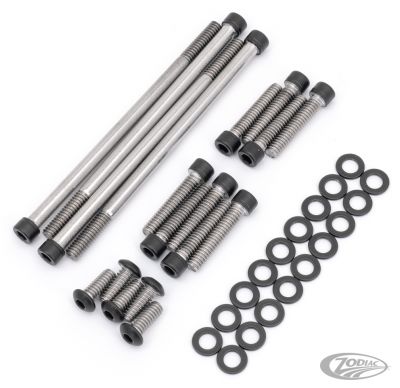 770474 - screws4bikes Prim. Cover Bolts Matt Blk FLH/T07-16