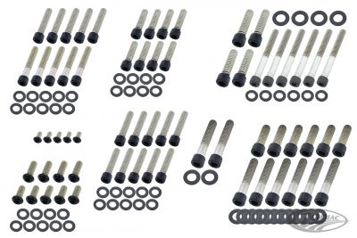 770499 - screws4bikes Eng. Bolt Kit Matt Blk FLH/T99-06