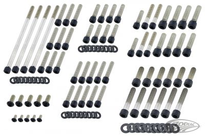770500 - screws4bikes Eng. Bolt Kit Matt Blk FLH/T07-16
