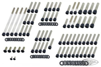 770501 - screws4bikes Eng. Bolt Kit Matt Blk FLH/T17-Up