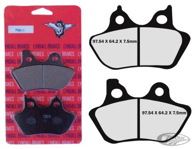 770929 - LYNDALL RACING BRAKES FR+RR Pads Xtreme Profiled HD00-07