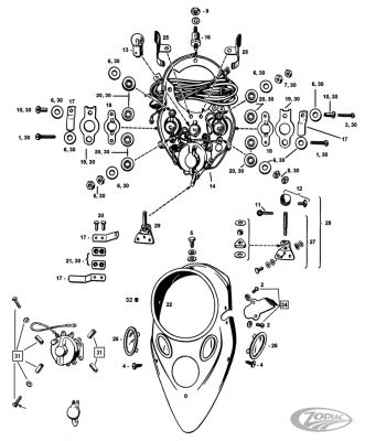 780292 - Samwel Screw cover instrument panel front 39-46