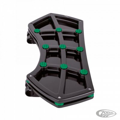 780443 - Vity's Design DIAMOND FR FLRBRD BLK W/ GEMS GREEN