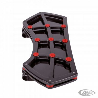 780446 - Vity's Design DIAMOND FR FLRBRD BLK W/ GEMS RED