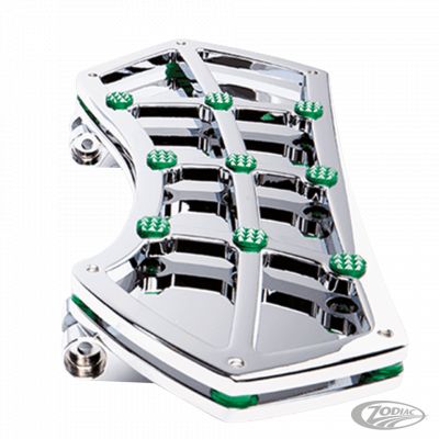 780448 - Vity's Design DIAMOND FR FLRBRD CHR W/ GEMS GREEN