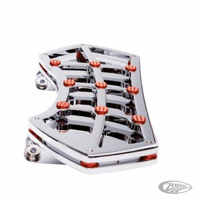 780450 - Vity's Design DIAMOND FR FLRBRD CHR W/ GEMS RED