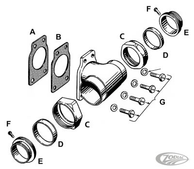 781331 - COLONY intake manfold nuts OHV40-54 Chr
