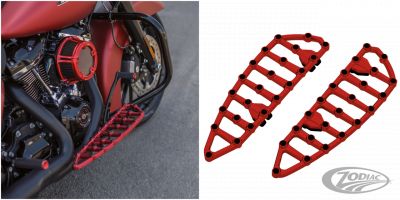 A06893 - ARLEN NESS Ness MX Billet Floorboards - Red