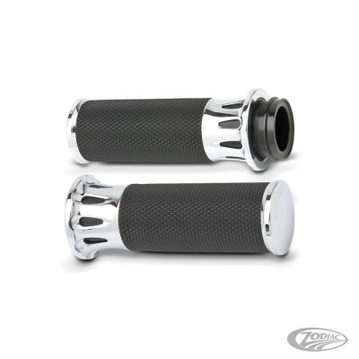 A07316 - ARLEN NESS DC GRIPS, H-D, CBL LONG, CHR