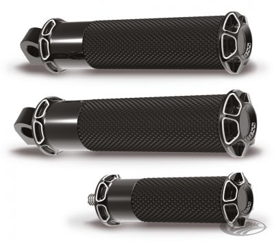 A07929 - ARLEN NESS BEVELLED FUSION FOOTPEGS, BLK