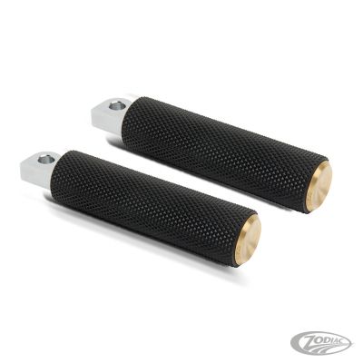 A07932 - ARLEN NESS KNURLED RUBBER FOOT PEGS, BRASS